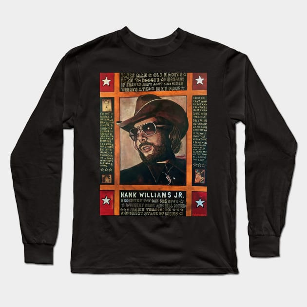 Blues Man Long Sleeve T-Shirt by Raybomusic01